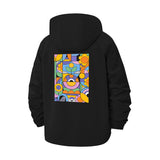 Geometric Abstract Unisex Full-Zip Printed Waterproof Hooded Windbreaker