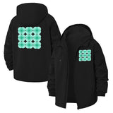 Geometric Circles Unisex Full-Zip Printed Waterproof Hooded Windbreaker