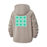Geometric Circles Unisex Full-Zip Printed Waterproof Hooded Windbreaker