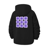 Geometric Circles Unisex Full-Zip Printed Waterproof Hooded Windbreaker