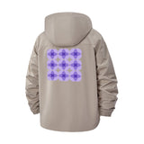 Geometric Circles Unisex Full-Zip Printed Waterproof Hooded Windbreaker