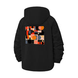 Geometric Abstract Unisex Full-Zip Printed Waterproof Hooded Windbreaker