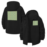 Geometric Retro Pattern Unisex Full-Zip Printed Waterproof Hooded Windbreaker