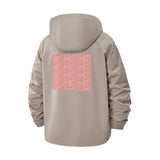 Micro Floral Pattern Unisex Full-Zip Printed Waterproof Hooded Windbreaker