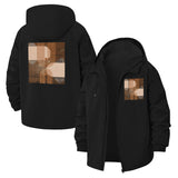 Abstract Geometric Unisex Full-Zip Printed Waterproof Hooded Windbreaker