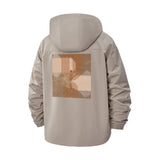 Abstract Geometric Unisex Full-Zip Printed Waterproof Hooded Windbreaker