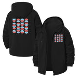 Geometric Circles Unisex Full-Zip Printed Waterproof Hooded Windbreaker