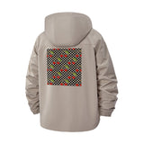 Cherry Pattern Unisex Full-Zip Printed Waterproof Hooded Windbreaker