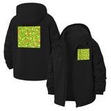 Leaf Pattern Unisex Full-Zip Printed Waterproof Hooded Windbreaker