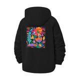 Psychedelic Mushroom Art Unisex Full-Zip Printed Waterproof Hooded Windbreaker