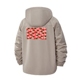 Playful Tomato Print Unisex Full-Zip Printed Waterproof Hooded Windbreaker