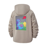 Surreal Art Unisex Full-Zip Printed Waterproof Hooded Windbreaker