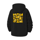 Geometric Shapes Unisex Full-Zip Printed Waterproof Hooded Windbreaker