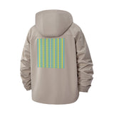 Geometric Pattern Unisex Full-Zip Printed Waterproof Hooded Windbreaker