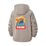 Solar Energy Cartoon Unisex Full-Zip Printed Waterproof Hooded Windbreaker