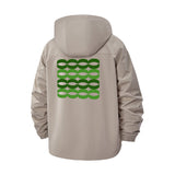 Geometric Pattern Unisex Full-Zip Printed Waterproof Hooded Windbreaker