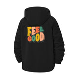 Feel Good Unisex Full-Zip Printed Waterproof Hooded Windbreaker