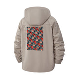 Poppy Blossoms Unisex Full-Zip Printed Waterproof Hooded Windbreaker