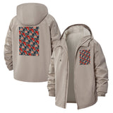 Poppy Blossoms Unisex Full-Zip Printed Waterproof Hooded Windbreaker