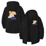 Abstract Shapes Unisex Full-Zip Printed Waterproof Hooded Windbreaker