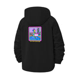 Retro Gaming Alien Unisex Full-Zip Printed Waterproof Hooded Windbreaker