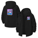 Retro Gaming Alien Unisex Full-Zip Printed Waterproof Hooded Windbreaker