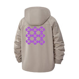Geometric Pattern Unisex Full-Zip Printed Waterproof Hooded Windbreaker