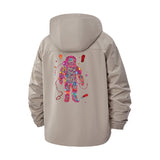 Cosmic Astronaut Unisex Full-Zip Printed Waterproof Hooded Windbreaker