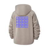 Geometric Pattern Unisex Full-Zip Printed Waterproof Hooded Windbreaker