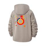 Geometric Abstract Unisex Full-Zip Printed Waterproof Hooded Windbreaker