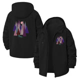 Geometric Forest Animal Unisex Full-Zip Printed Waterproof Hooded Windbreaker