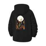 Abstract Moonrise Unisex Full-Zip Printed Waterproof Hooded Windbreaker