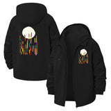 Abstract Moonrise Unisex Full-Zip Printed Waterproof Hooded Windbreaker