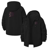 Mystical Crescent Moon Unisex Full-Zip Printed Waterproof Hooded Windbreaker