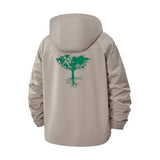 Tree With Roots Unisex Full-Zip Printed Waterproof Hooded Windbreaker