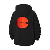 Minimal Sunset Silhouette Unisex Full-Zip Printed Waterproof Hooded Windbreaker