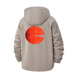 Minimal Sunset Silhouette Unisex Full-Zip Printed Waterproof Hooded Windbreaker