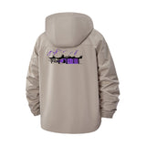 Graffiti Skyline Unisex Full-Zip Printed Waterproof Hooded Windbreaker