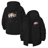 Abstract Dripping Bear Unisex Full-Zip Printed Waterproof Hooded Windbreaker
