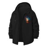 Cosmic Galaxy Unisex Full-Zip Printed Waterproof Hooded Windbreaker