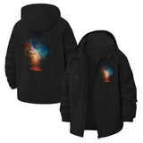 Cosmic Galaxy Unisex Full-Zip Printed Waterproof Hooded Windbreaker