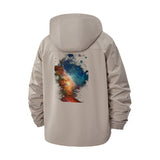 Cosmic Galaxy Unisex Full-Zip Printed Waterproof Hooded Windbreaker