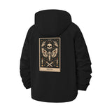 Tarot Skull Wings Unisex Full-Zip Printed Waterproof Hooded Windbreaker