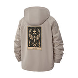 Tarot Skull Wings Unisex Full-Zip Printed Waterproof Hooded Windbreaker