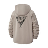 Geometric Graphic Unisex Full-Zip Printed Waterproof Hooded Windbreaker