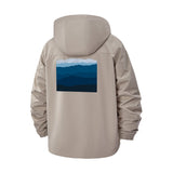 Mountain Landscape Unisex Full-Zip Printed Waterproof Hooded Windbreaker