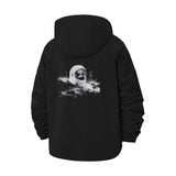 Astronaut Moon Unisex Full-Zip Printed Waterproof Hooded Windbreaker