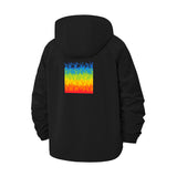 Gradient Flame Unisex Full-Zip Printed Waterproof Hooded Windbreaker