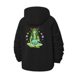 Mystical Cosmic Meditation Unisex Full-Zip Printed Waterproof Hooded Windbreaker
