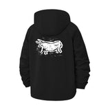 Sketch Cow Unisex Full-Zip Printed Waterproof Hooded Windbreaker